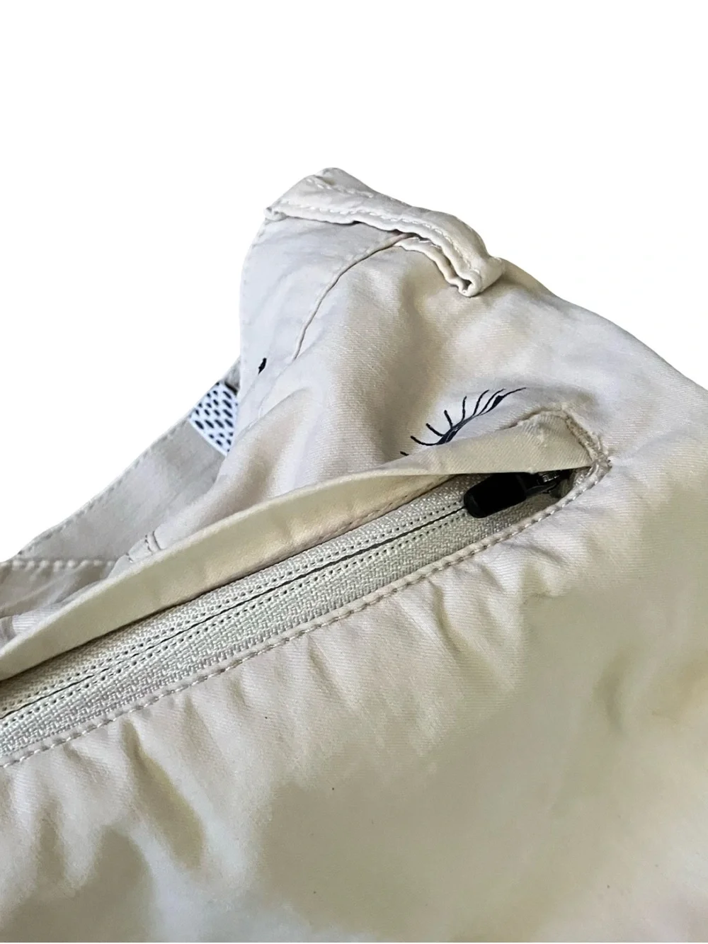 Faherty Chino Pants Coolmax 30x31 (32x31) Golf Zip Pocket Reworked Repaired Knee
